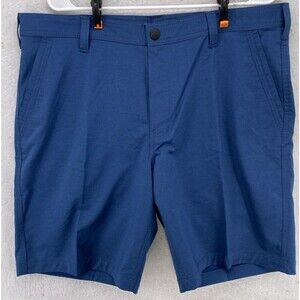 GH Bass Shorts Mens Size 38 Canvas Terrain Blue Cotton 10" Inseam Pants Mid Rise